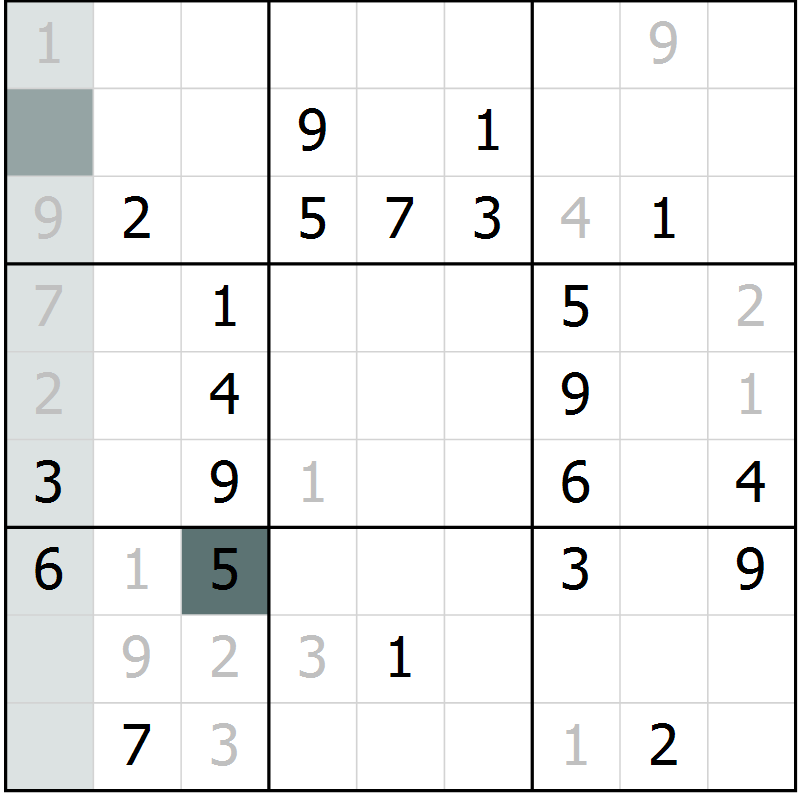 Position des candidats pour la solution de la Gr 24 page 26 du magazine de sudoku SUDOKU EXPERT n° 022