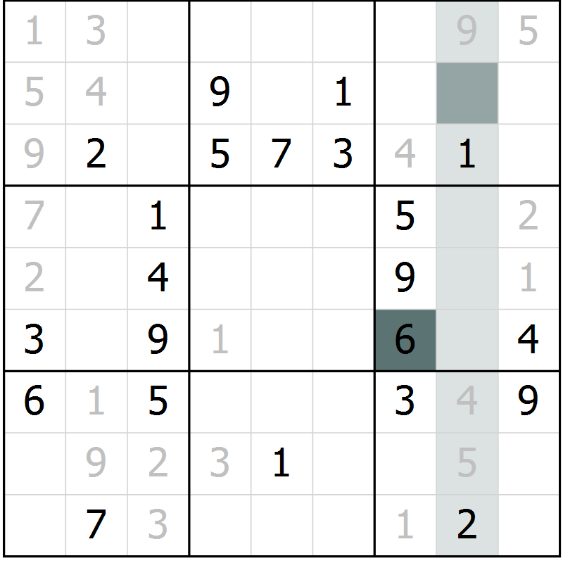 Position des candidats pour la solution de la Gr 24 page 26 du magazine de sudoku SUDOKU EXPERT n° 022