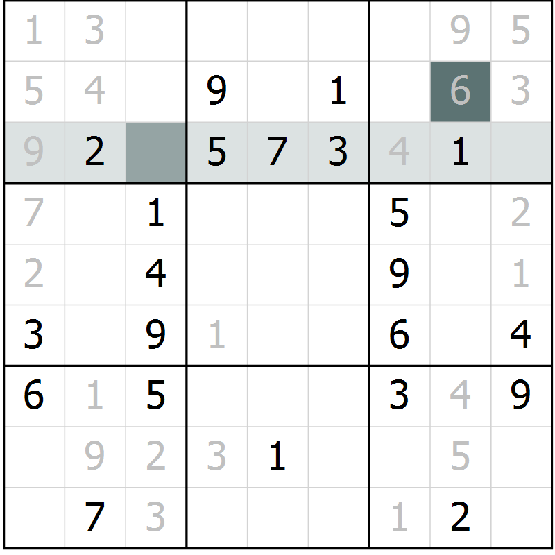 Position des candidats pour la solution de la Gr 24 page 26 du magazine de sudoku SUDOKU EXPERT n° 022