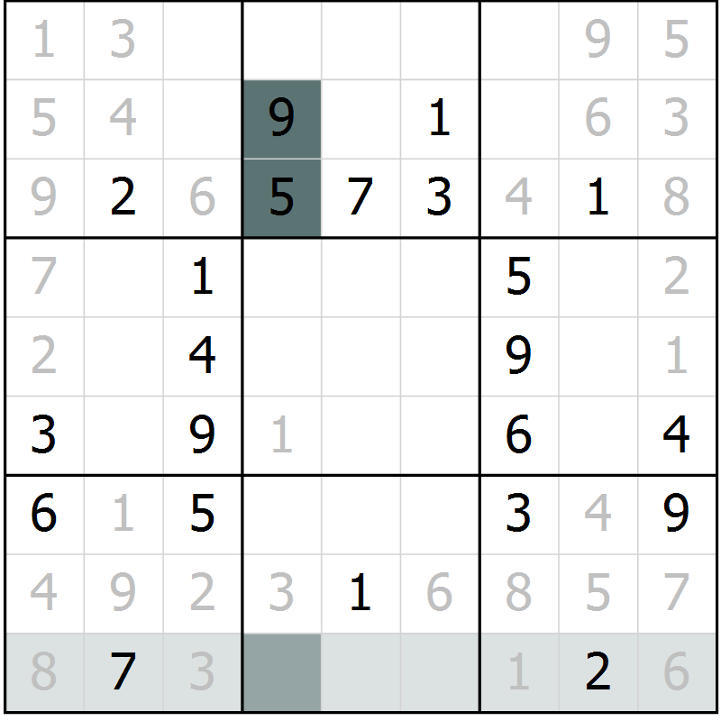 Position des candidats pour la solution de la Gr 24 page 26 du magazine de sudoku SUDOKU EXPERT n° 022