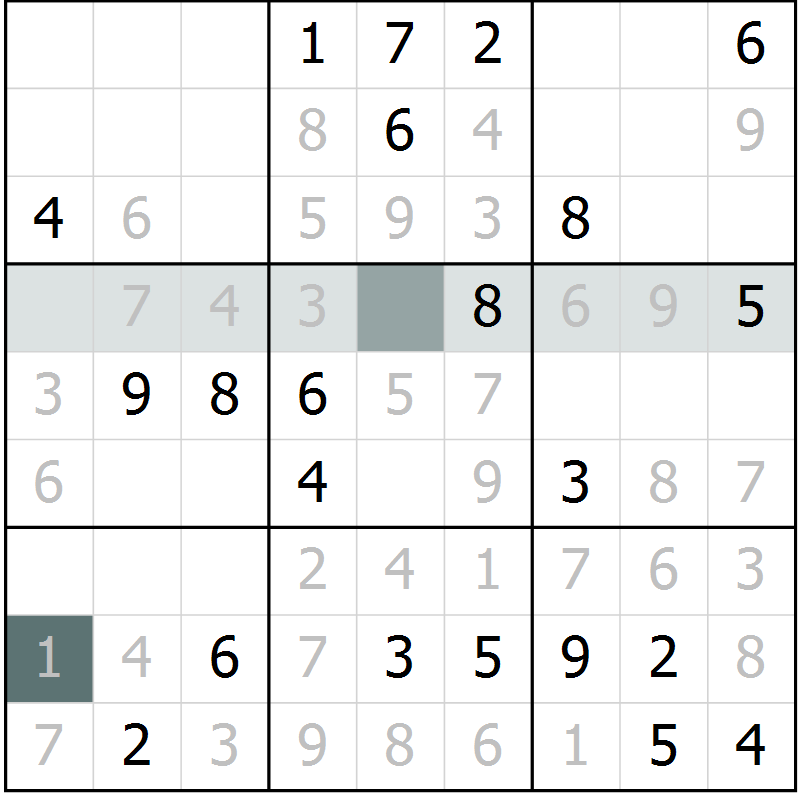 Position des candidats pour la solution de la Gr 27 page 29 du magazine de sudoku SUDOKU EXPERT n° 022