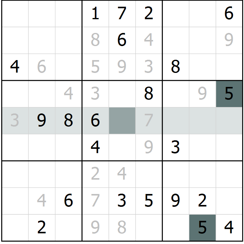 Position des candidats pour la solution de la Gr 27 page 29 du magazine de sudoku SUDOKU EXPERT n° 022