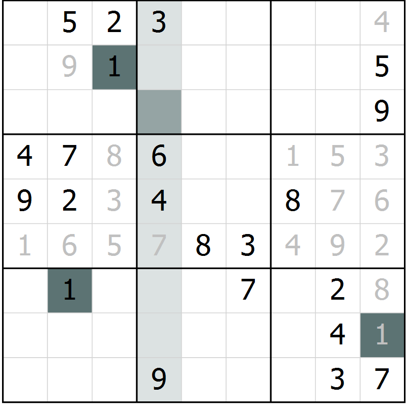 Position des candidats pour la solution de la Gr 29 page 31 du magazine de sudoku SUDOKU EXPERT n° 022