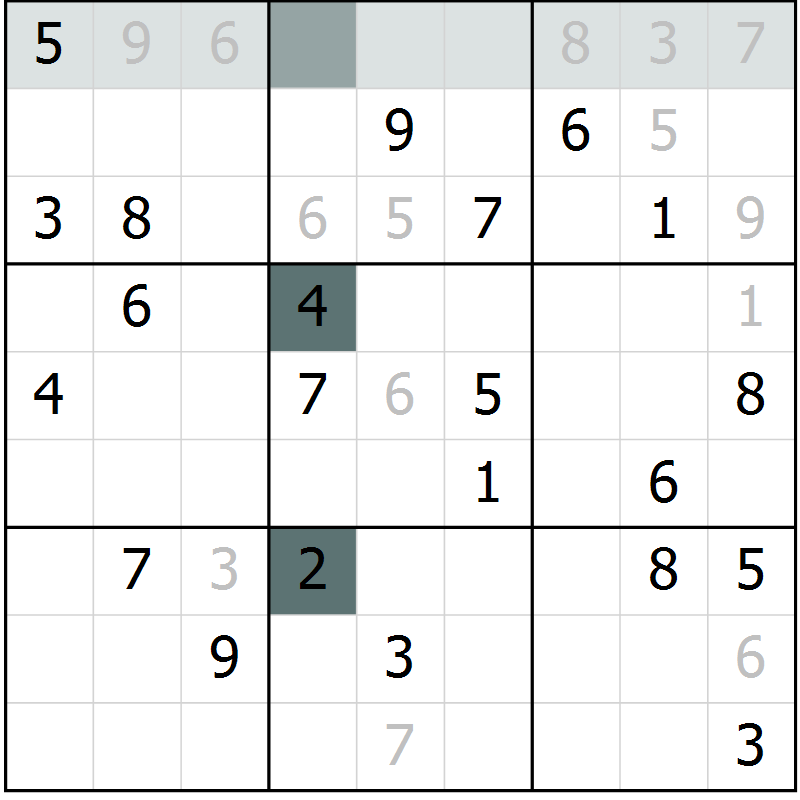 Position des candidats pour la solution de la Gr 30 page 32 du magazine de sudoku SUDOKU EXPERT n° 022