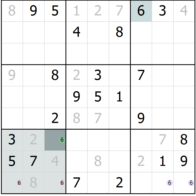 Position des candidats pour la solution de la Gr 32 page 34 du magazine de sudoku SUDOKU EXPERT n° 022