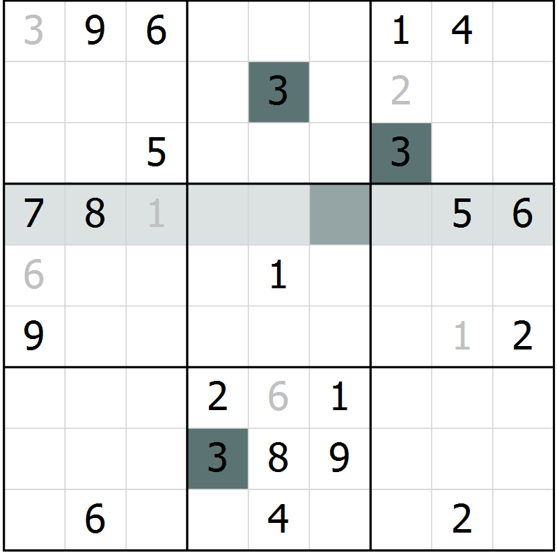 Position des candidats pour la solution de la Gr 34 page 36 du magazine de sudoku SUDOKU EXPERT n° 022