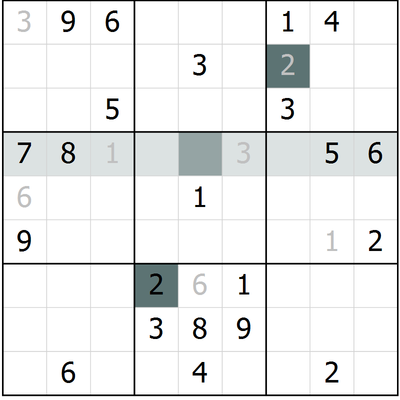 Position des candidats pour la solution de la Gr 34 page 36 du magazine de sudoku SUDOKU EXPERT n° 022