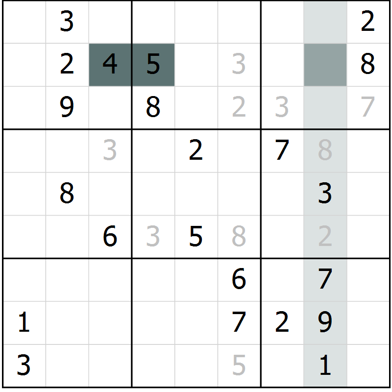Position des candidats pour la solution de la Gr 35 page 37 du magazine de sudoku SUDOKU EXPERT n° 022