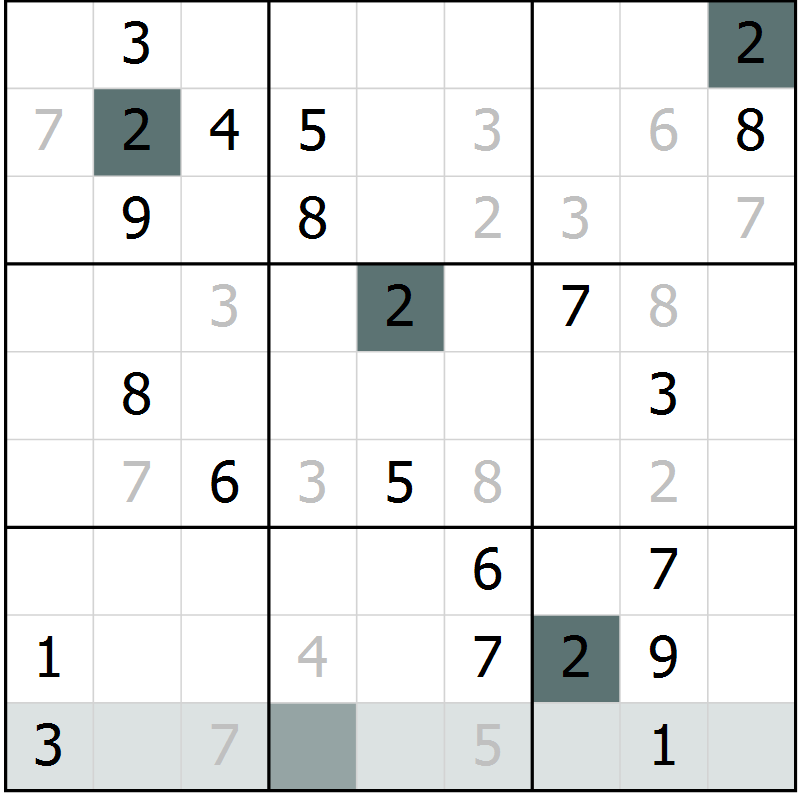 Position des candidats pour la solution de la Gr 35 page 37 du magazine de sudoku SUDOKU EXPERT n° 022