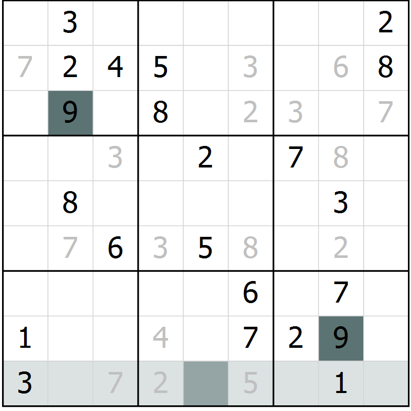 Position des candidats pour la solution de la Gr 35 page 37 du magazine de sudoku SUDOKU EXPERT n° 022