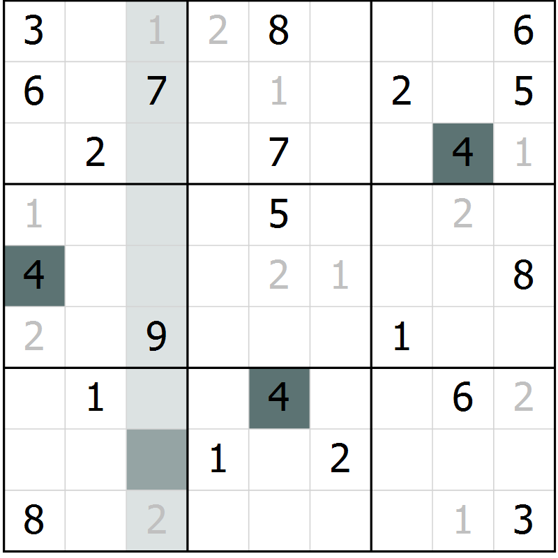 Position des candidats pour la solution de la Gr 37 page 39 du magazine de sudoku SUDOKU EXPERT n° 022