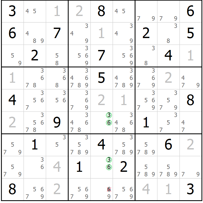 Position des candidats pour la solution de la Gr 37 page 39 du magazine de sudoku SUDOKU EXPERT n° 022