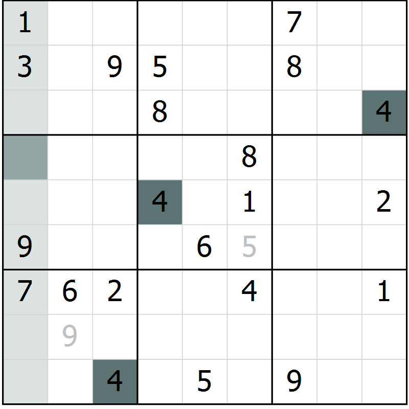 Position des candidats pour la solution de la Gr 39 page 41 du magazine de sudoku SUDOKU EXPERT n° 022