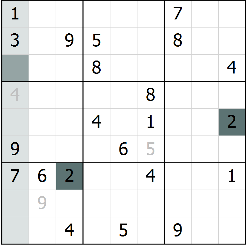 Position des candidats pour la solution de la Gr 39 page 41 du magazine de sudoku SUDOKU EXPERT n° 022
