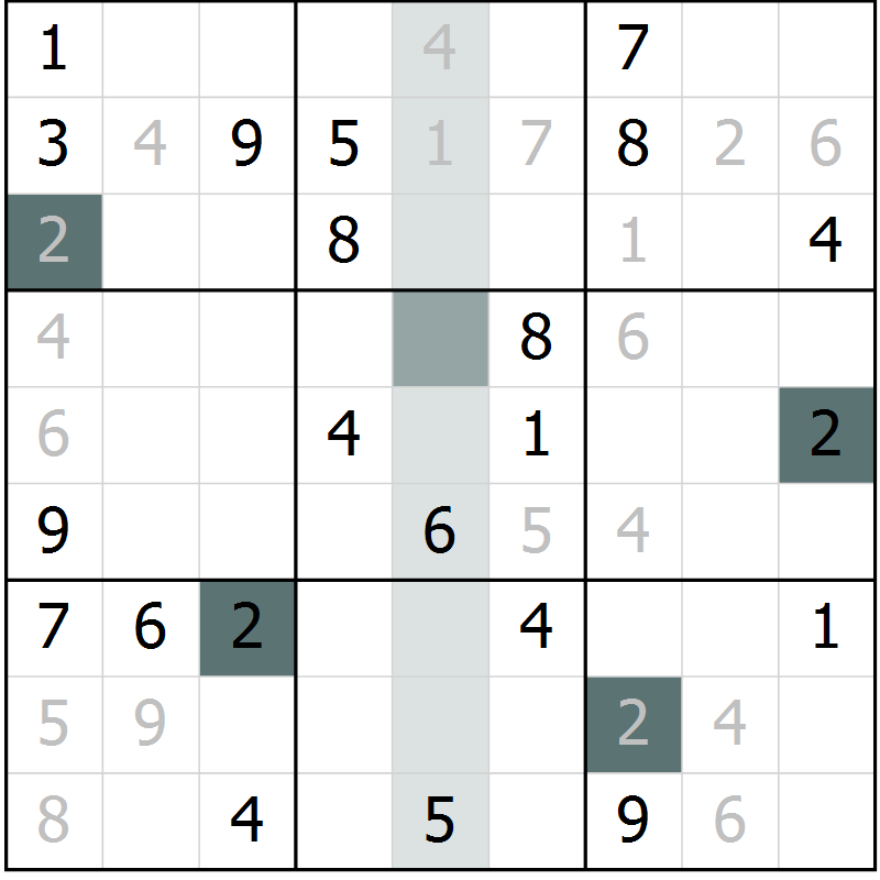 Position des candidats pour la solution de la Gr 39 page 41 du magazine de sudoku SUDOKU EXPERT n° 022