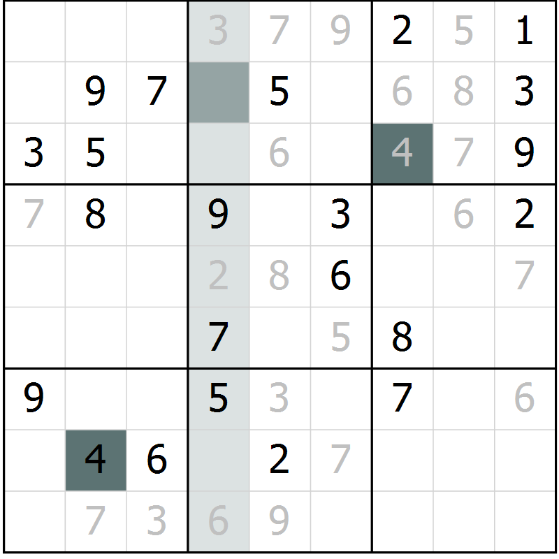 Position des candidats pour la solution de la Gr 40 page 42 du magazine de sudoku SUDOKU EXPERT n° 022
