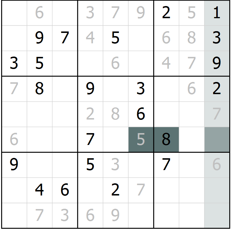 Position des candidats pour la solution de la Gr 40 page 42 du magazine de sudoku SUDOKU EXPERT n° 022