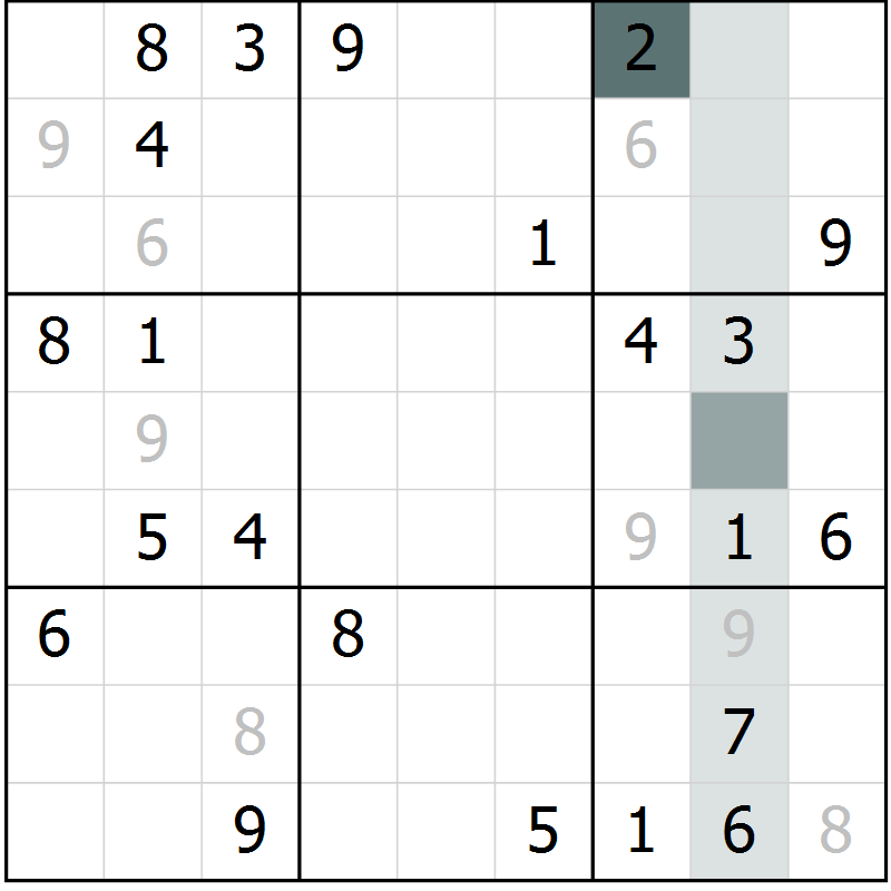 Position des candidats pour la solution de la Gr 41 page 43 du magazine de sudoku SUDOKU EXPERT n° 022