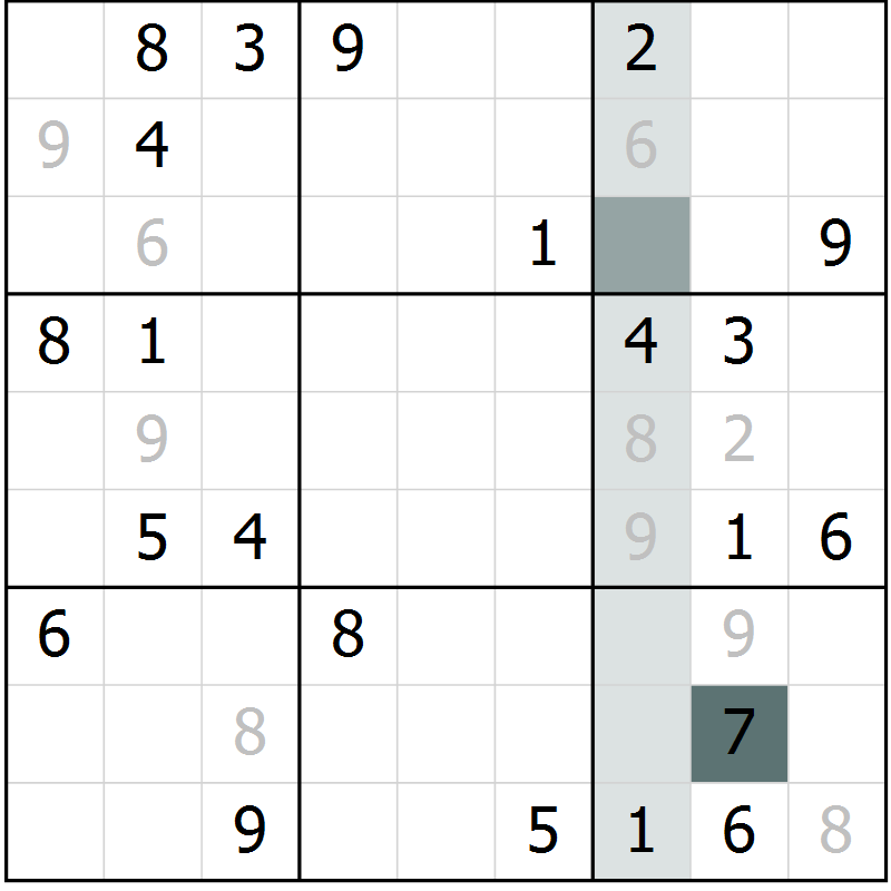 Position des candidats pour la solution de la Gr 41 page 43 du magazine de sudoku SUDOKU EXPERT n° 022