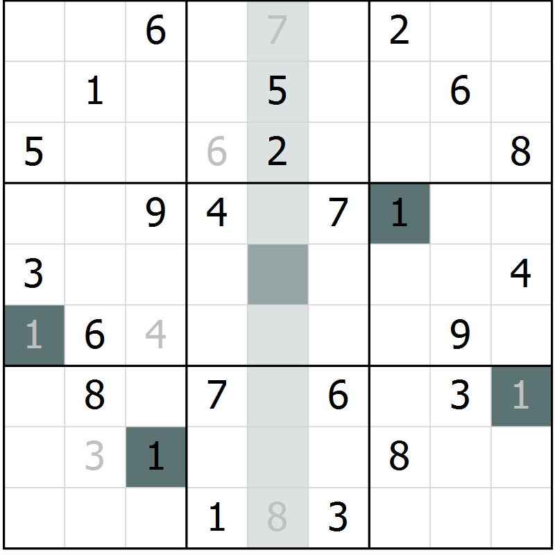 Position des candidats pour la solution de la Gr 43 page 45 du magazine de sudoku SUDOKU EXPERT n° 022