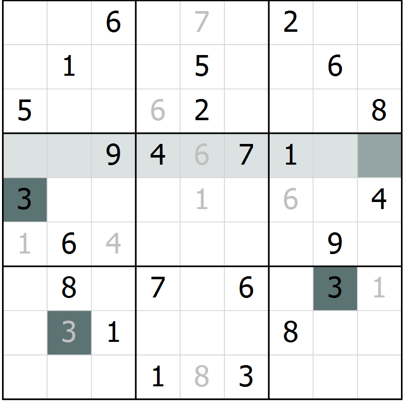 Position des candidats pour la solution de la Gr 43 page 45 du magazine de sudoku SUDOKU EXPERT n° 022