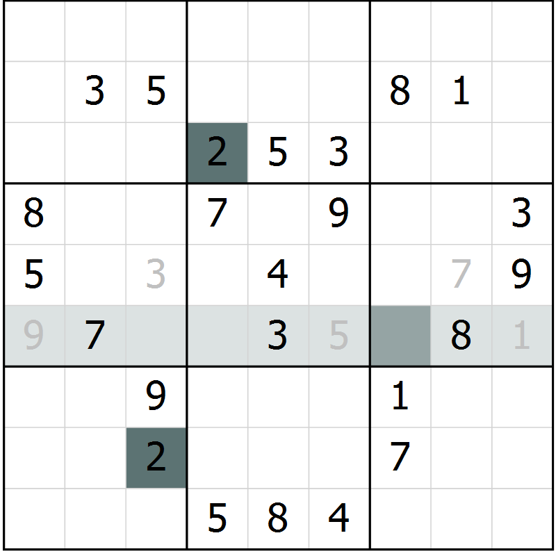 Position des candidats pour la solution de la Gr 45 page 47 du magazine de sudoku SUDOKU EXPERT n° 022