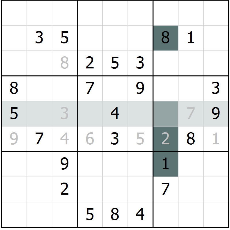 Position des candidats pour la solution de la Gr 45 page 47 du magazine de sudoku SUDOKU EXPERT n° 022