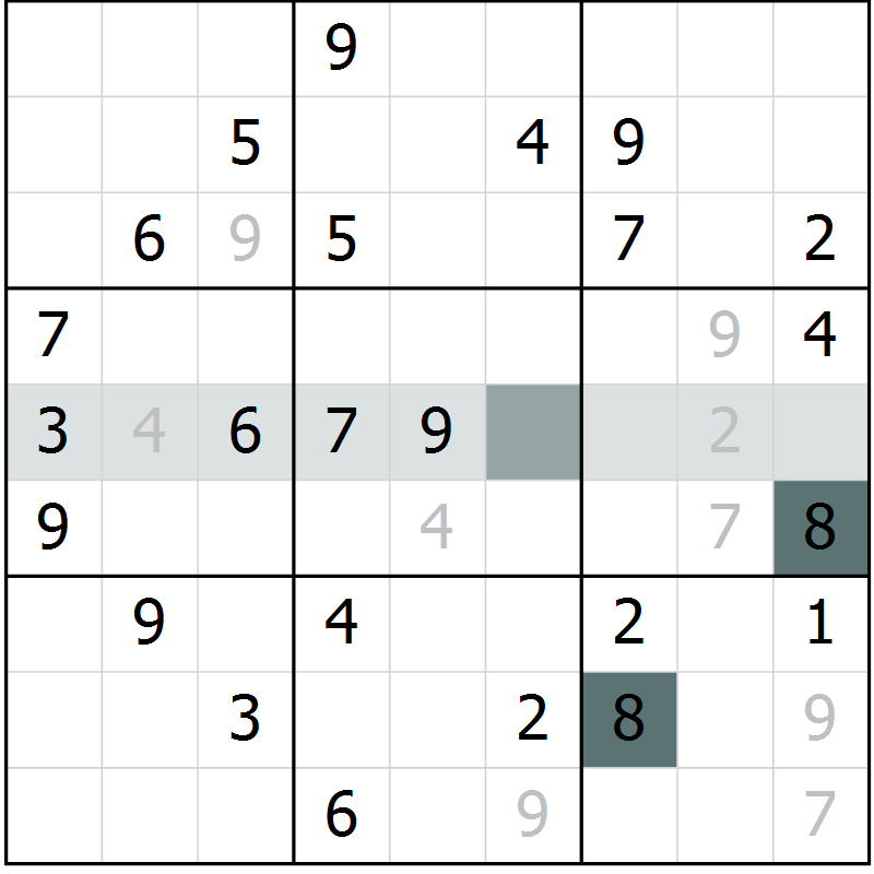 Position des candidats pour la solution de la Gr 49 page 51 du magazine de sudoku SUDOKU EXPERT n° 022
