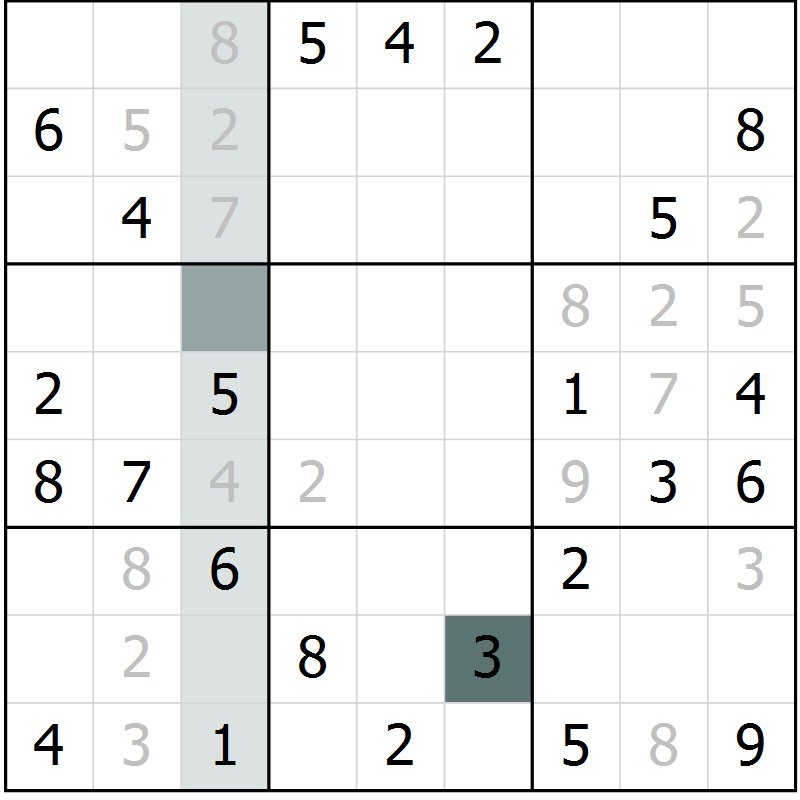 Position des candidats pour la solution de la Gr 5 page 7 du magazine de sudoku SUDOKU EXPERT n° 022