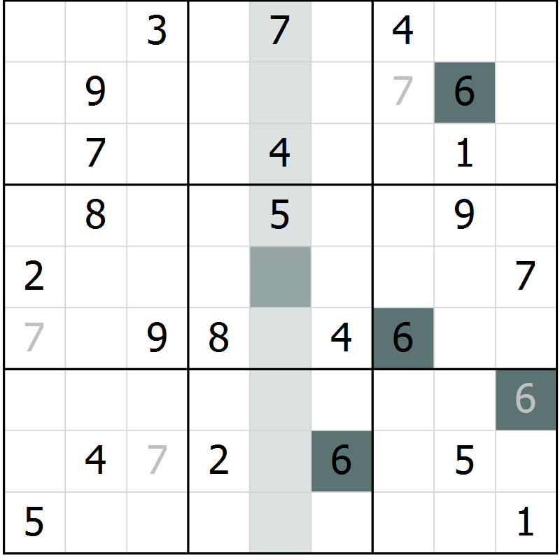 Position des candidats pour la solution de la Gr 50 page 52 du magazine de sudoku SUDOKU EXPERT n° 022