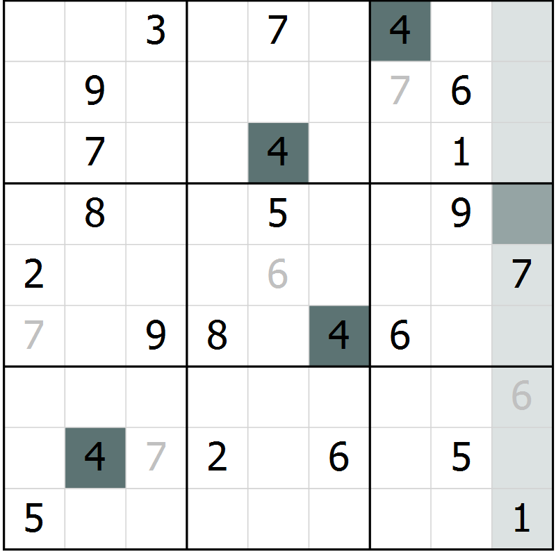 Position des candidats pour la solution de la Gr 50 page 52 du magazine de sudoku SUDOKU EXPERT n° 022
