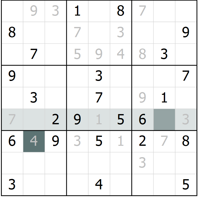 Position des candidats pour la solution de la Gr 52 page 54 du magazine de sudoku SUDOKU EXPERT n° 022
