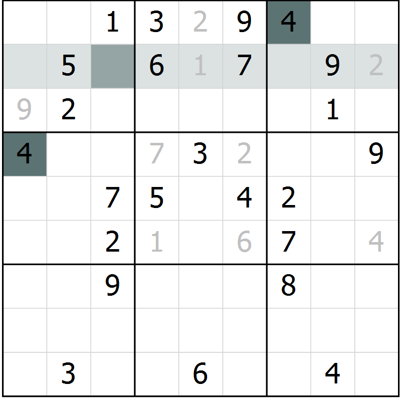 Position des candidats pour la solution de la Gr 53 page 55 du magazine de sudoku SUDOKU EXPERT n° 022