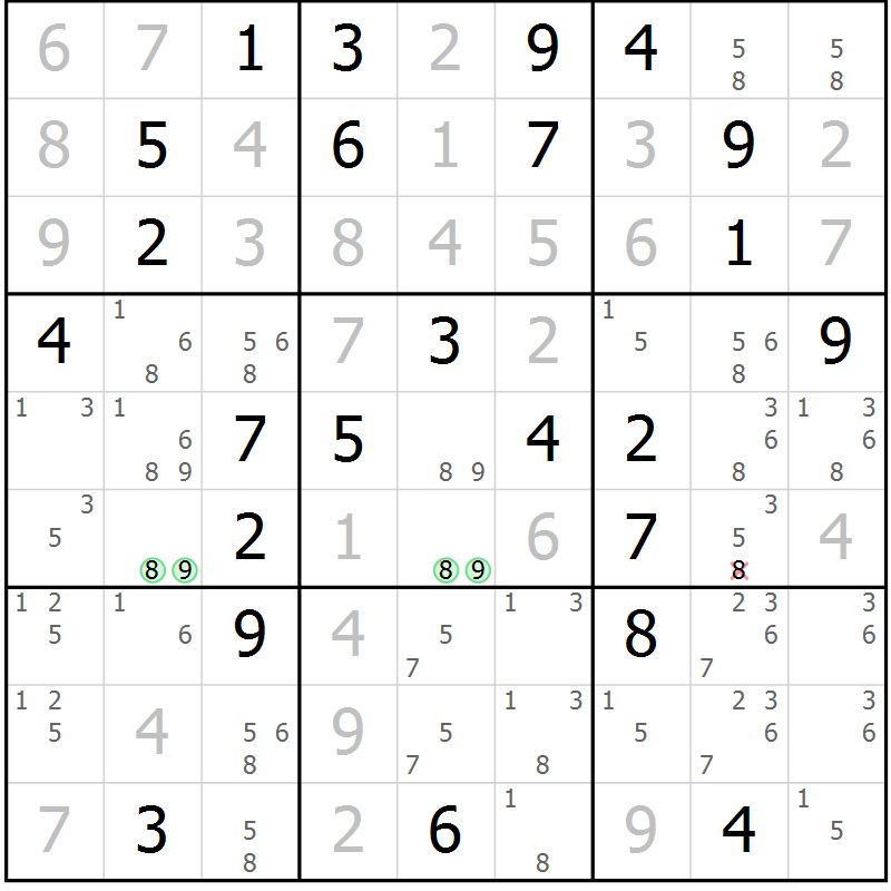 Position des candidats pour la solution de la Gr 53 page 55 du magazine de sudoku SUDOKU EXPERT n° 022