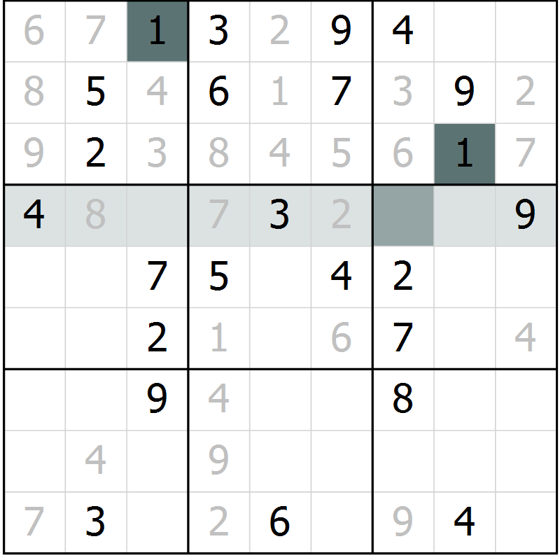 Position des candidats pour la solution de la Gr 53 page 55 du magazine de sudoku SUDOKU EXPERT n° 022