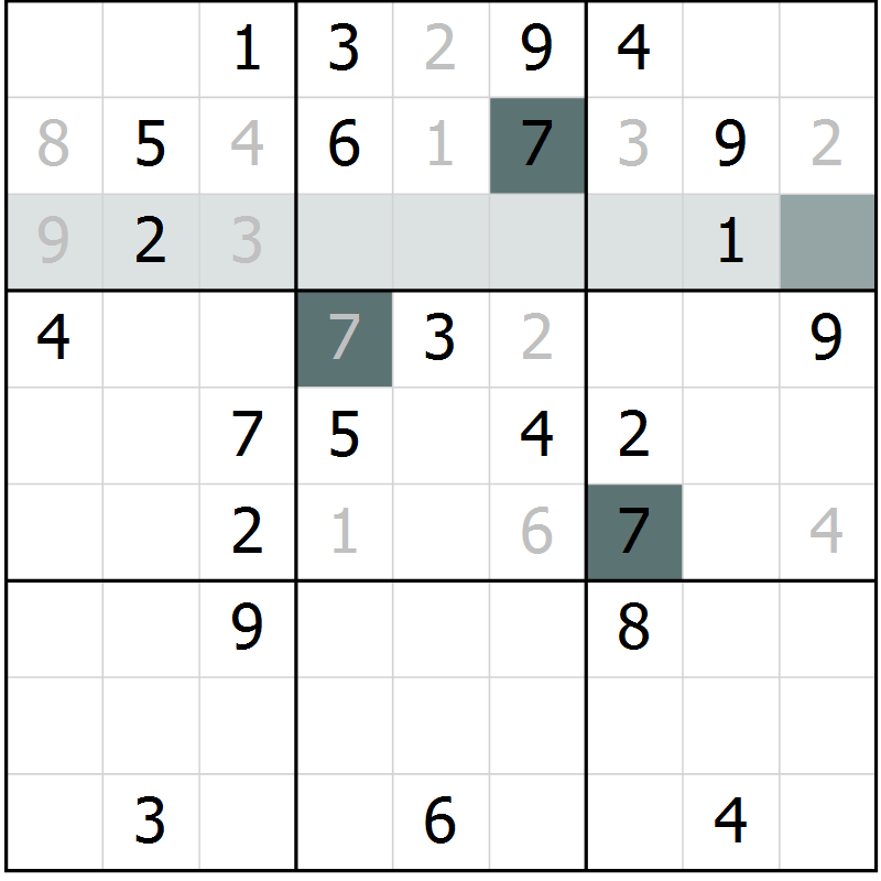 Position des candidats pour la solution de la Gr 53 page 55 du magazine de sudoku SUDOKU EXPERT n° 022