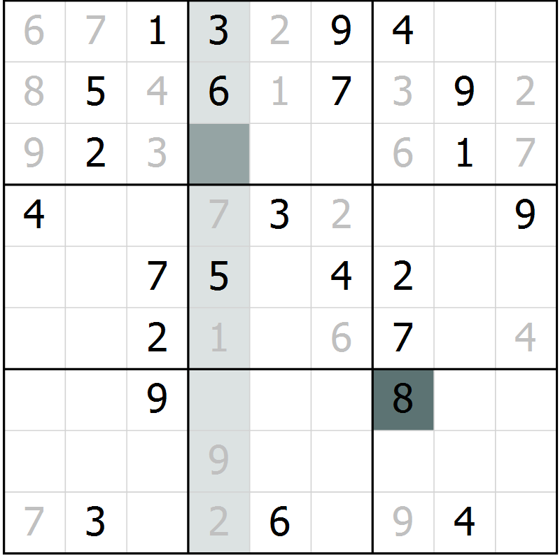 Position des candidats pour la solution de la Gr 53 page 55 du magazine de sudoku SUDOKU EXPERT n° 022