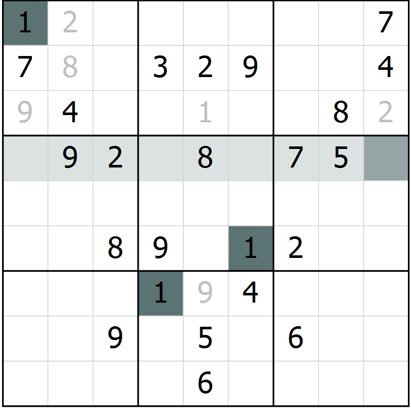 Position des candidats pour la solution de la Gr 55 page 57 du magazine de sudoku SUDOKU EXPERT n° 022
