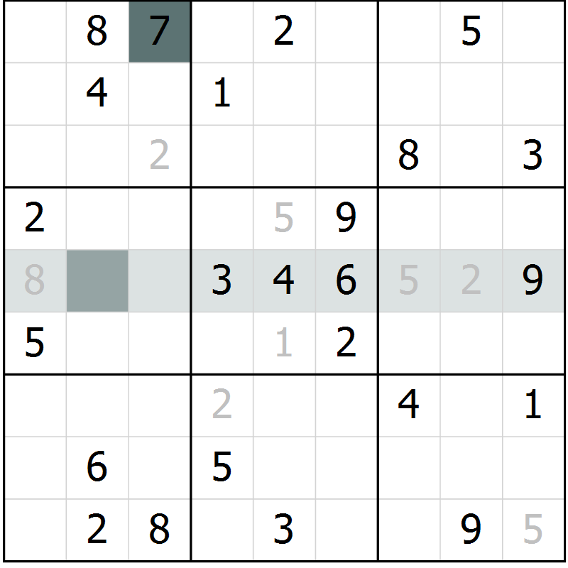 Position des candidats pour la solution de la Gr 56 page 58 du magazine de sudoku SUDOKU EXPERT n° 022