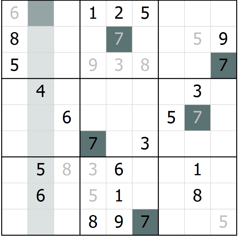 Position des candidats pour la solution de la Gr 60 page 62 du magazine de sudoku SUDOKU EXPERT n° 022