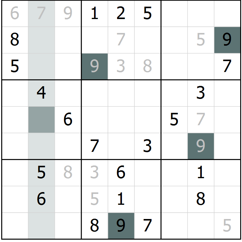 Position des candidats pour la solution de la Gr 60 page 62 du magazine de sudoku SUDOKU EXPERT n° 022