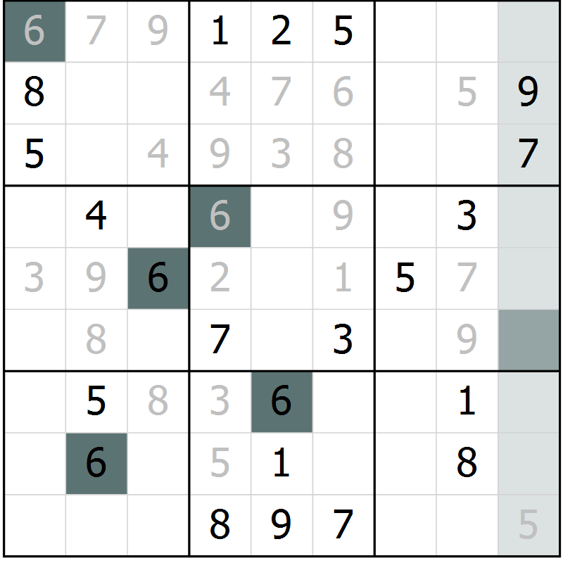 Position des candidats pour la solution de la Gr 60 page 62 du magazine de sudoku SUDOKU EXPERT n° 022