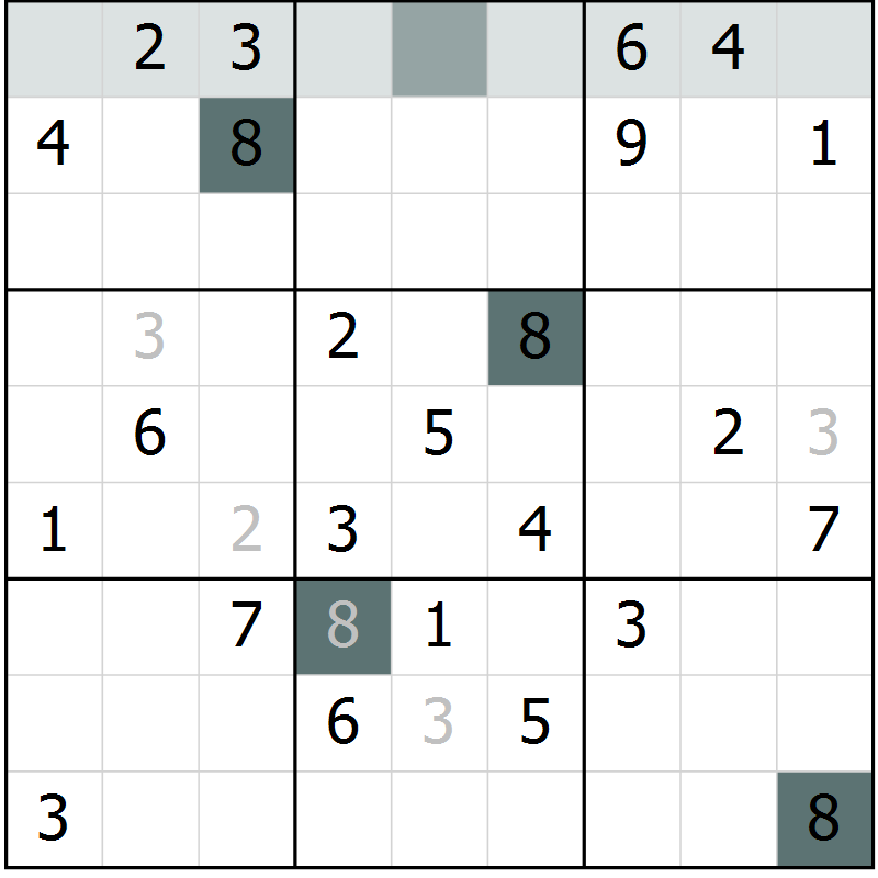 Position des candidats pour la solution de la Gr 62 page 64 du magazine de sudoku SUDOKU EXPERT n° 022