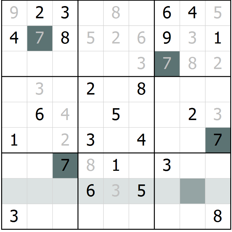 Position des candidats pour la solution de la Gr 62 page 64 du magazine de sudoku SUDOKU EXPERT n° 022