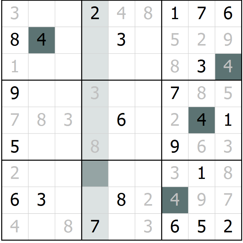 Position des candidats pour la solution de la Gr 63 page 65 du magazine de sudoku SUDOKU EXPERT n° 022