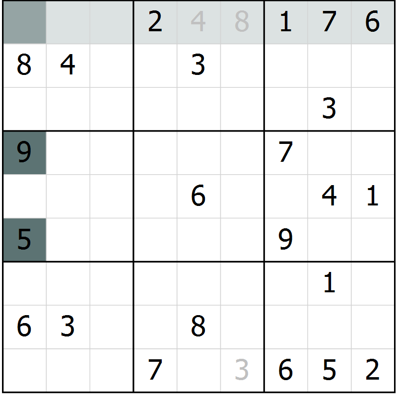 Position des candidats pour la solution de la Gr 63 page 65 du magazine de sudoku SUDOKU EXPERT n° 022
