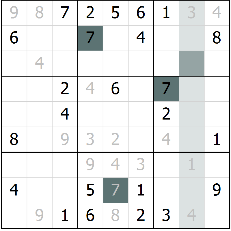 Position des candidats pour la solution de la Gr 64 page 66 du magazine de sudoku SUDOKU EXPERT n° 022