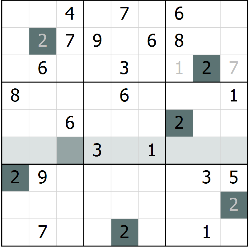 Position des candidats pour la solution de la Gr 68 page 70 du magazine de sudoku SUDOKU EXPERT n° 022
