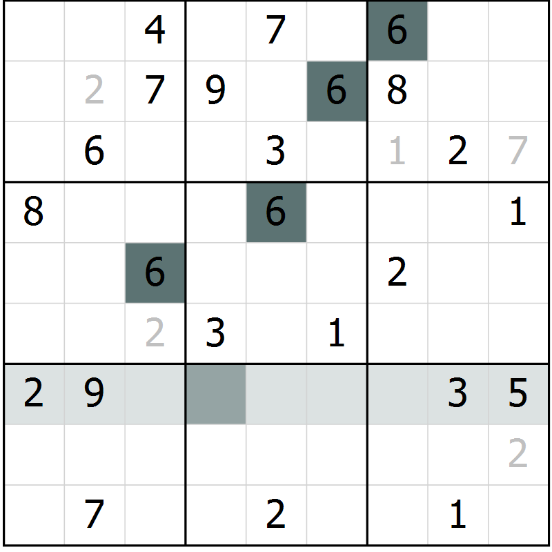 Position des candidats pour la solution de la Gr 68 page 70 du magazine de sudoku SUDOKU EXPERT n° 022