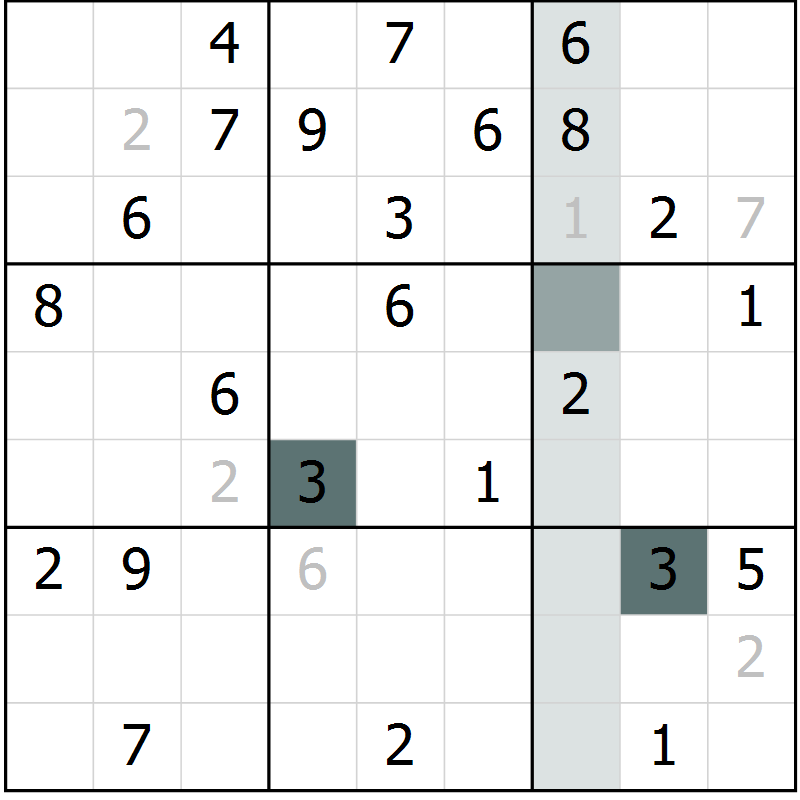 Position des candidats pour la solution de la Gr 68 page 70 du magazine de sudoku SUDOKU EXPERT n° 022